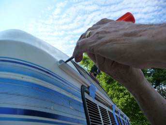 Rear Awning - Installing Track