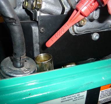 Onan - Oil fill next to fuel filter